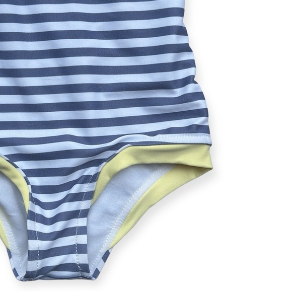 Lilo Tati Preppy Cami One-Piece Blue with Yellow Trim - Picture 4 of 9